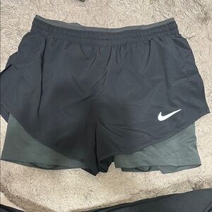 Nike Dual-Layer Black Shorts
